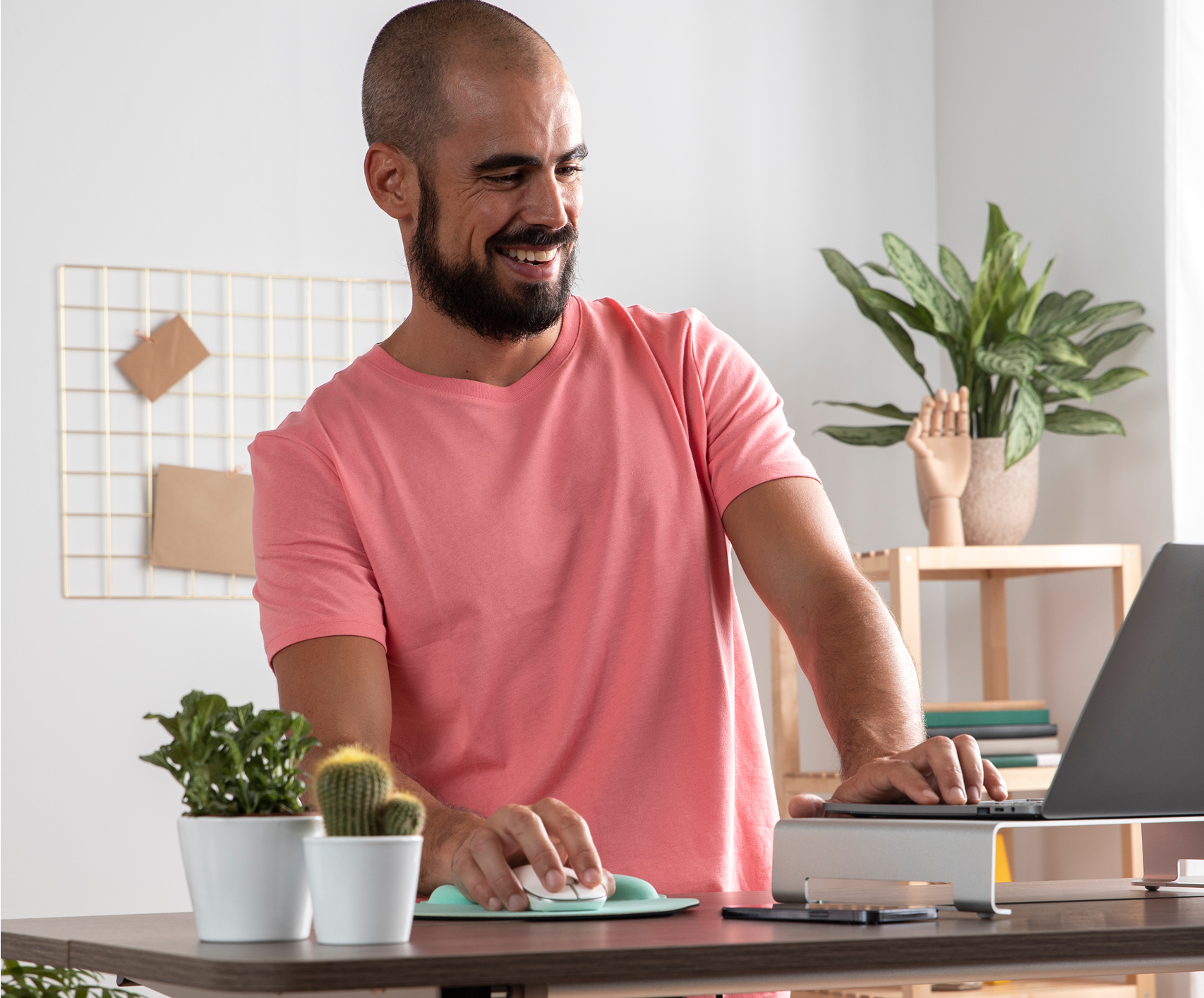 Educator working on laptop